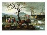 Noah's Ark-The Animals Leave the Ark Giclee Print by Jacob Bouttats