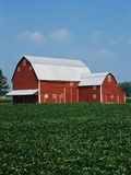 Barn and Corn Field Photographic Print by Joseph Sohm