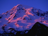 Sunset Alpenglow on Mount Rainier Photographic Print by Paul Souders