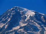 Snow Covered peak of Mount Rainier in the Cascade Mountain Range Photographic Print by Paul Souders