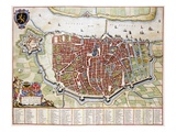 Antverpia, Map of Antwerp Giclee Print by Jan Blaeu