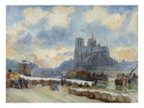 Notre Dame, Paris Giclee Print by Albert Lebourg