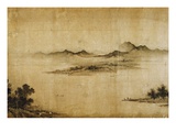 Detail Showing Mountains and Water from a Jin or Yuan Dynasty Painting entitled Clear Weather in th Giclee Print by Dong Yuan