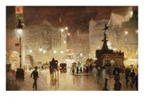 Piccadilly Circus, London Giclee Print by George Hyde-Pownall
