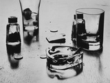 Drinking Glasses and Ashtray Photographic Print by Brian Cencula