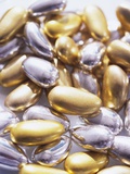Gold and Silver Sugared Almonds Fotografie-Druck von Michelle Garrett