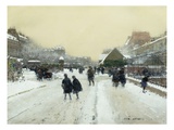 Paris under Snow Giclee Print by Luigi Loir