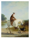 Miss Cazenove on a Gray Hunter Reproduction procédé giclée par Jacques Laurent Agasse