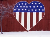 Heart-Shaped Stars and Stripes Lámina fotográfica por Terry Eggers