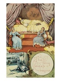 Book Illustration Depicting Sleeping Beauty and Her Attendants Asleep Giclee Print