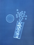 X-ray of Pills and Pill Bottle Photographic Print by Chris Rogers