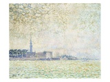 View of Vere Morning Fog reproduction procédé giclée par Theo van Rysselberghe