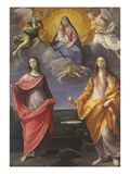 Madonna of the Snow with Saints Lucy and Mary Magdalen Reproduction procédé giclée par Guido Reni