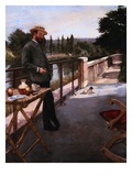 An Elegant Man on a Terrace reproduction procédé giclée par Henri Gervex