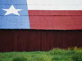 Texas Lone Star Design on Barn Roof Photographic Print by Richard Cummins