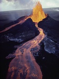 Kilauea Volcano Erupting Fotoprint van Jim Sugar