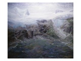 A Glacier in a High Valley Giclee Print by Emile Mediz-Pelikan