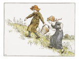 Illustration of Jack and Jill by Kate Greenaway Giclee Print