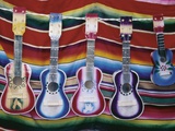 Colorful Guitars Drying Photographic Print by Richard Cummins