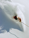 Dave Richards Skiing in Deep Powder Snow Photographic Print by Lee Cohen