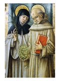Detail of Saint Bernardino and Saint Catherine of Siena Giclee Print by Carlo Crivelli