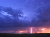 Lightning at Sunset Fotografie-Druck von Jim Reed