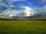 Rainbow Over Valley Photographic Print by Gary W. Carter