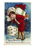 Hearty Good Wishes. May Your Christmas be Full of Gladness and Joy Giclee Print by Ellen H. Clapsaddle