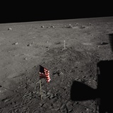 American Flag on the Moon Photographic Print