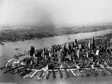 Aerial of Lower Manhattan and Hudson River Photographic Print Aerial of Lower Manhattan and Hudson River Photographic Print