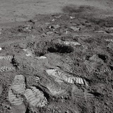 Footprints on the Surface of the Moon Photographic Print