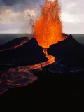 Puu Oo Crater Erupting Photographic Print by Jim Sugar