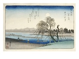 Utagawa Hiroshige - Autumn Moon at Tama River, from the Series Eight Views of the Suburbs of Edo - Giclee Baskı Utagawa Hiroshige - Autumn Moon at Tama River, from the Series Eight Views of the Suburbs of Edo - Giclee Baskı