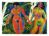Two Nude Women in the Forest Giclee Print by Ernst Ludwig Kirchner
