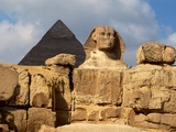 The Great Sphinx and Pyramid of Khafre Photographic Print by Carmen Redondo