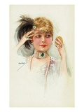 Postcard of a Young Woman by Lotte Usabal Giclee Print