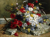 Daisies, Cornflowers and Poppies Photographic Print by Eugene Henri Cauchois