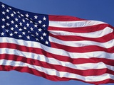 American Flag Blowing in the Wind Photographie par Joseph Sohm