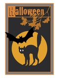 Halloween, with a Black Cat Giclee Print by Steve Collier