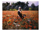 The Poppy Field Giclee Print by George Hitchcock