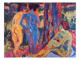 Three Nudes Giclee Print by Ernst Ludwig Kirchner