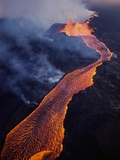 Puu Oo Crater Erupting Photographic Print by Jim Sugar