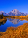 Oxbow Bend Reflecting Mount Moran Photographie par Joseph Sohm