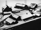 Snow Covered Buildings Photographic Print by Brett Weston