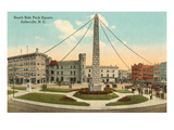 Obelisk in Town Square, Asheville, North Carolina Posters