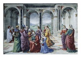 Zacharias Writes Down the Name of His Son Giclee Print by Domenico Ghirlandaio