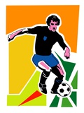 Soccer Player Giclee Print