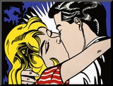 Kiss II, c.1962 Kunstdruk geperst op hout van Roy Lichtenstein Kiss II, c.1962 Kunstdruk geperst op hout van Roy Lichtenstein