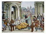 Detail of Saint John the Evangelist Reuscitating Druisana Giclee Print by Filippino Lippi