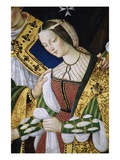 Detail of Fresco Painting of Frederick III's Betrothal to Eleonora of Portugal by Pinturicchio Giclée-Druck von S. Vannini